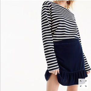 J.Crew Peplum Velvet Skirt